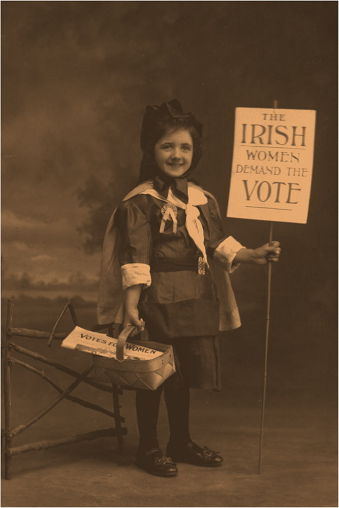 Child Holding Suffrage Card