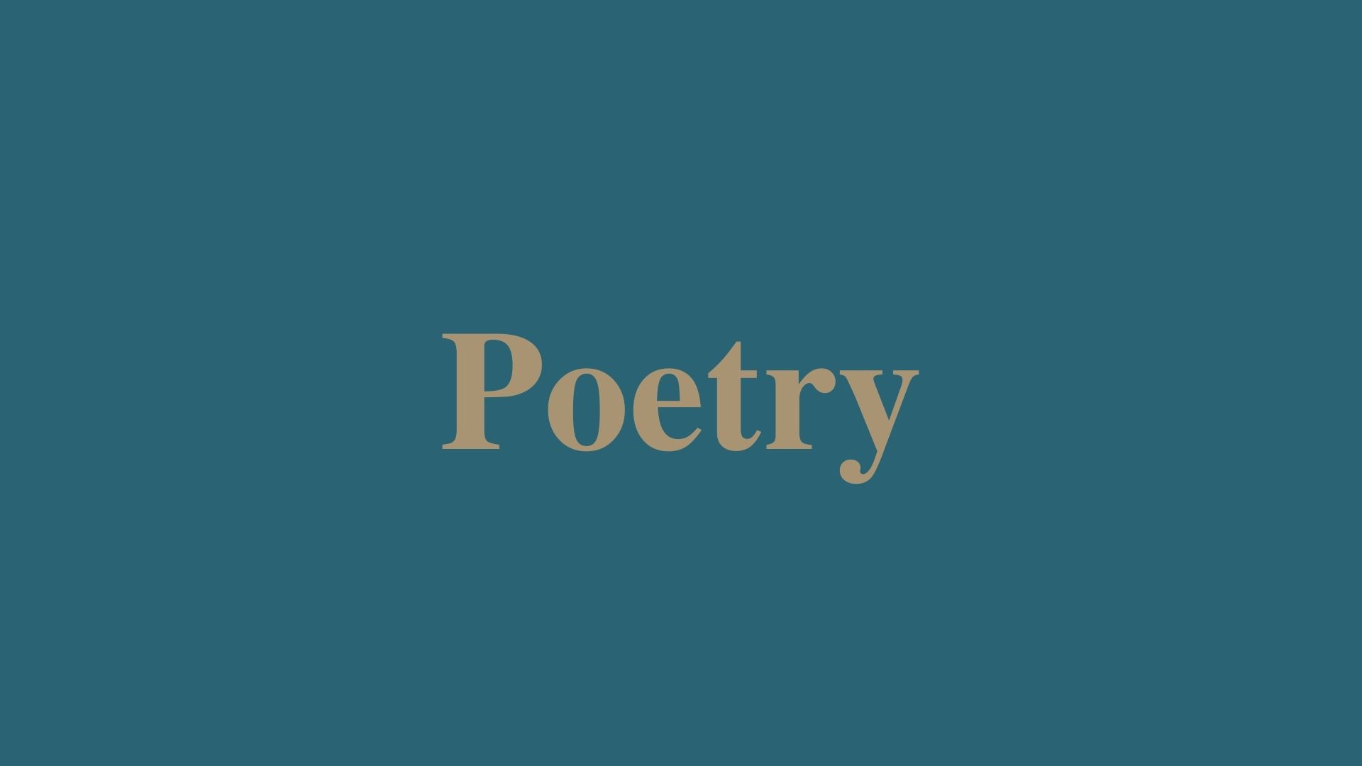 Poetry Slide