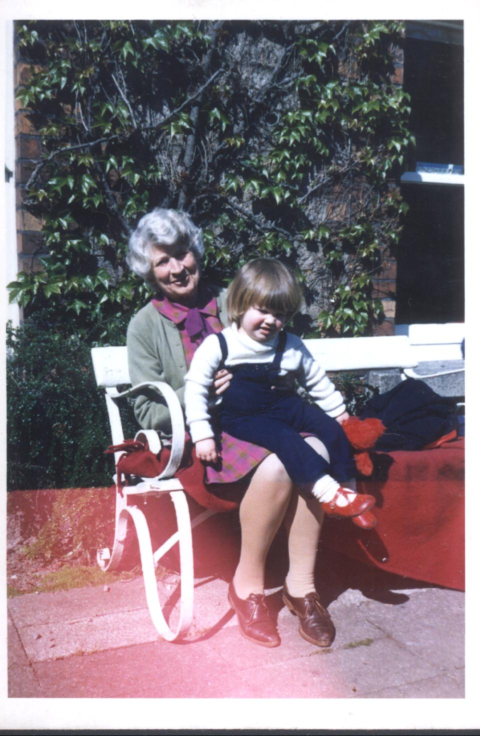 Sighle Humphreys, Bean Uí Dhonnchadha with her grandson Manchán Magan during the 1970s. Photograph courtesy of Manchán Magan.