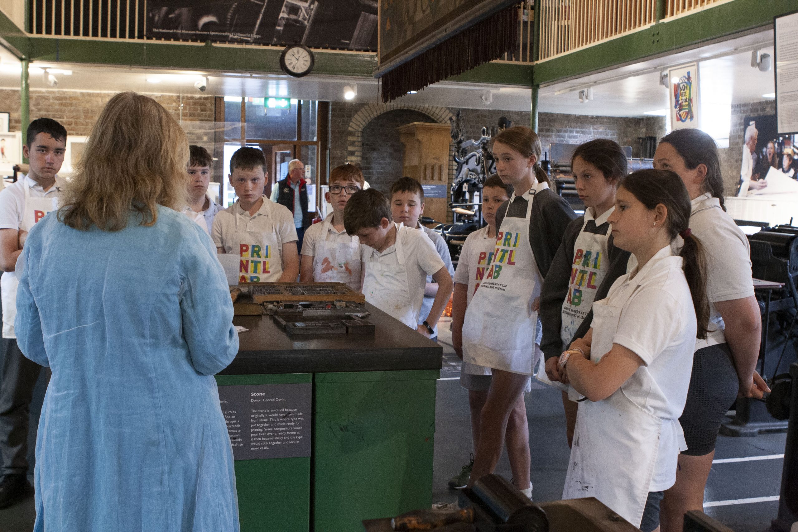 Glenbeg National School, Dr Sinéad McCoole speaking to group of Students about the elections of 1923.