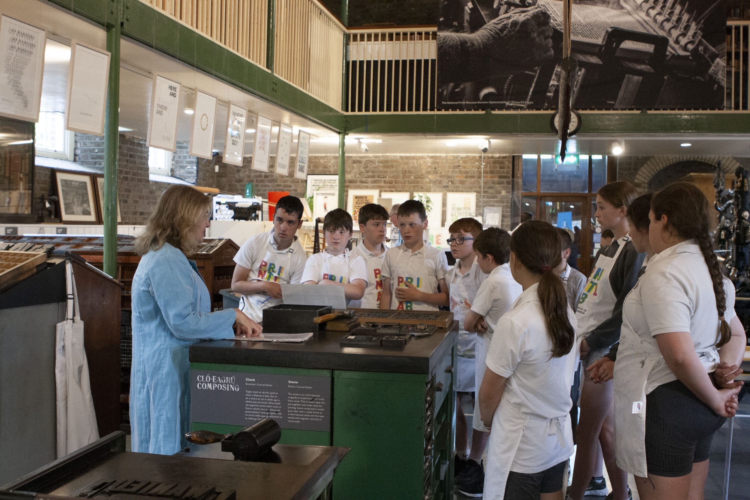 Glenbeg National School, Dr Sinéad McCoole speaking to group of Students about the elections of 1923.